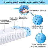 Ecosafeter Oreiller en mousse à mémoire de forme Oreiller de soutien cervical Oreiller ergonomique pour différentes positions de sommeil avec housse amovible Oreillers orthopédiques cervicaux Naty Shop