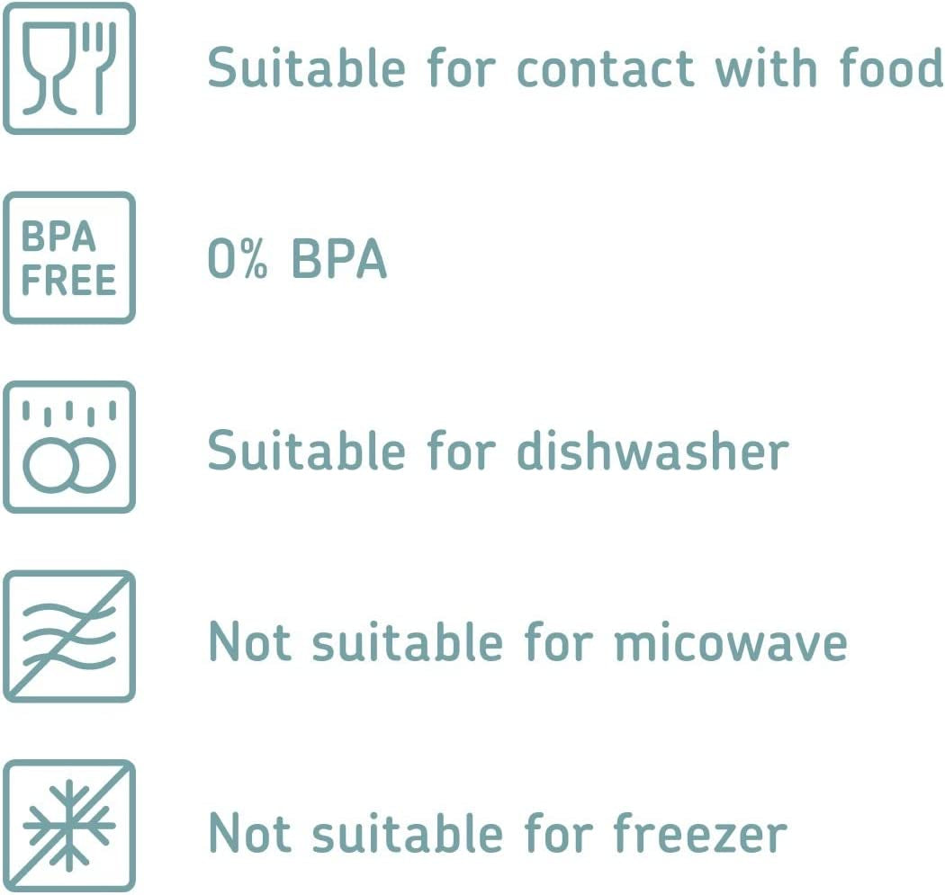 Mepal Lot de 3 Bocaux de Conservation avec Couvercles - Récipient Alimentaire Rectangulaire - Organisateur de Cuisine en Plastique - Récipient de Conservation Hermétique - 1x 2000ml & 2x 1000ml - Boites de Conservation Alimentaires Blanches Naty Shop