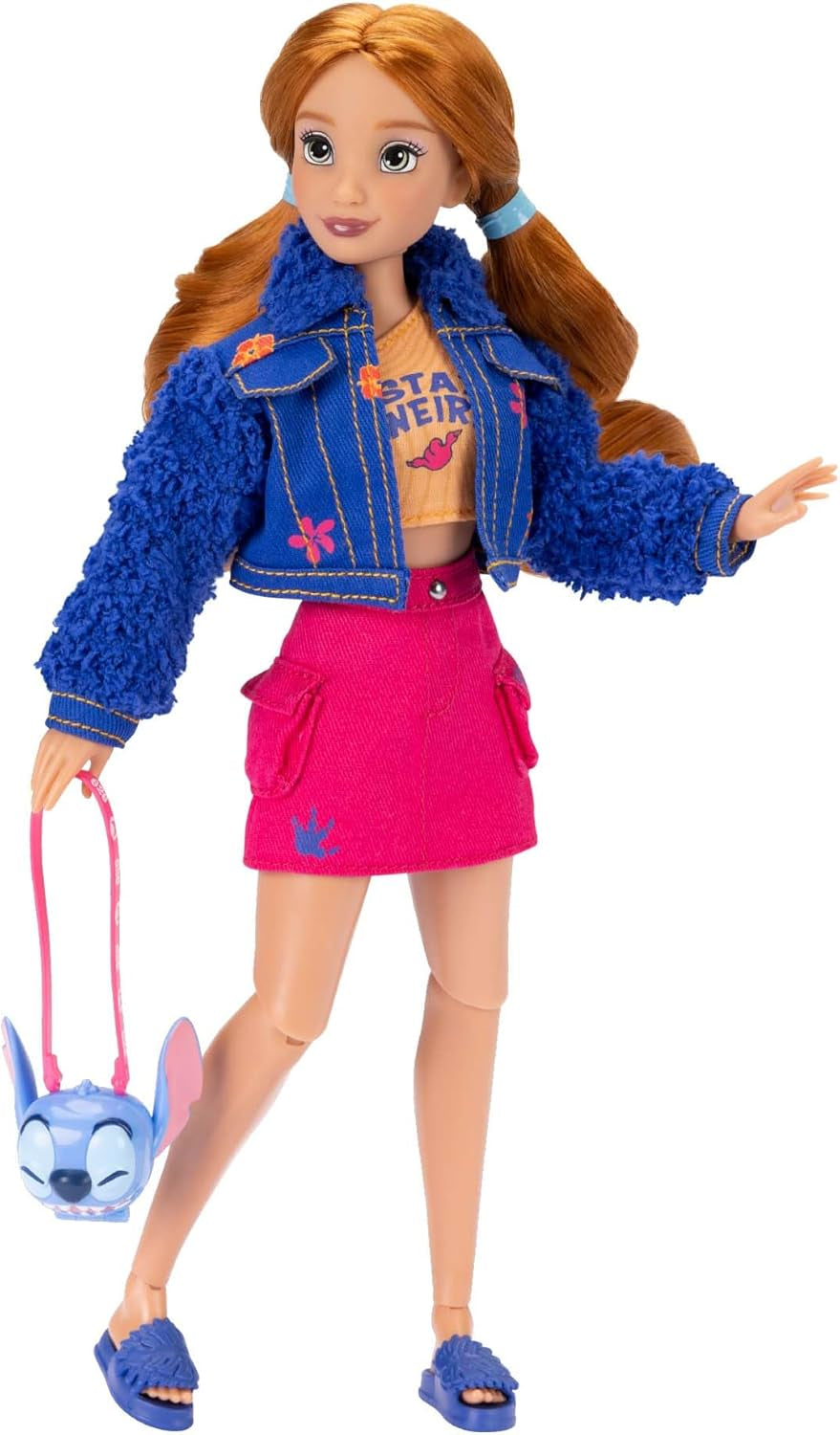 Poupées mannequins Disney ILY 4EVER Stitch avec cheveux rouges 11,5" de haut avec 13 points d'articulation, deux tenues complètes Mix-And-Match et une bague Mickey étincelante pour vous ! Poupées Naty Shop