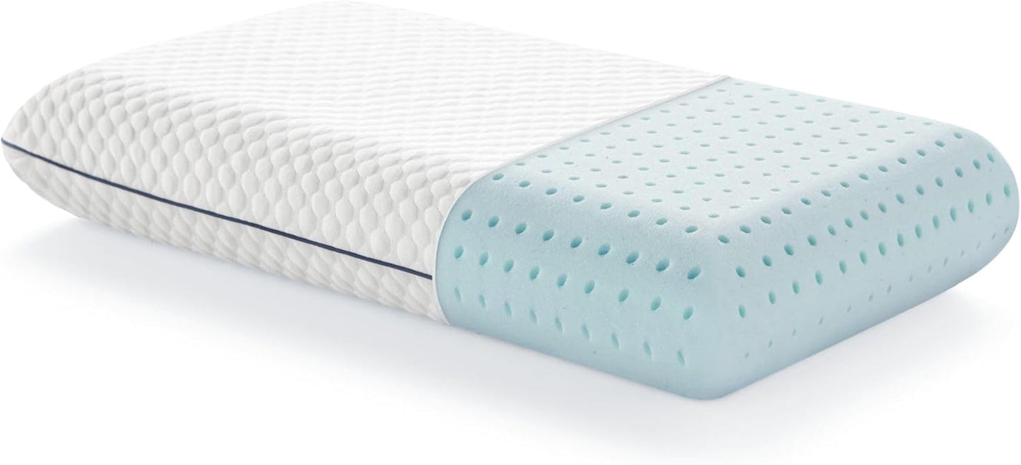 Oreiller LUCID à mémoire de forme avec gel 40x60 cm - respirant - effet rafraîchissant - housse lavable - oreiller certifié Oeko-Tex, blanc
