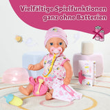 BABY Born Lena (Girl) - poupée 36 cm - 7 fonctions, y compris accessoires et matelas - Fonctionne entièrement sans piles - Convient aux petits enfants à partir de 1 an