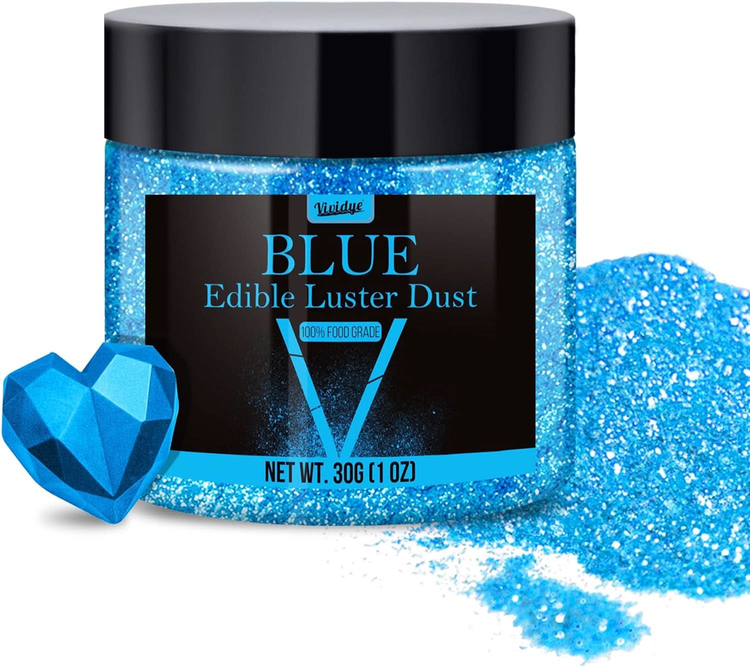 Paillettes comestibles, 5 grammes Naty Shop Bleu