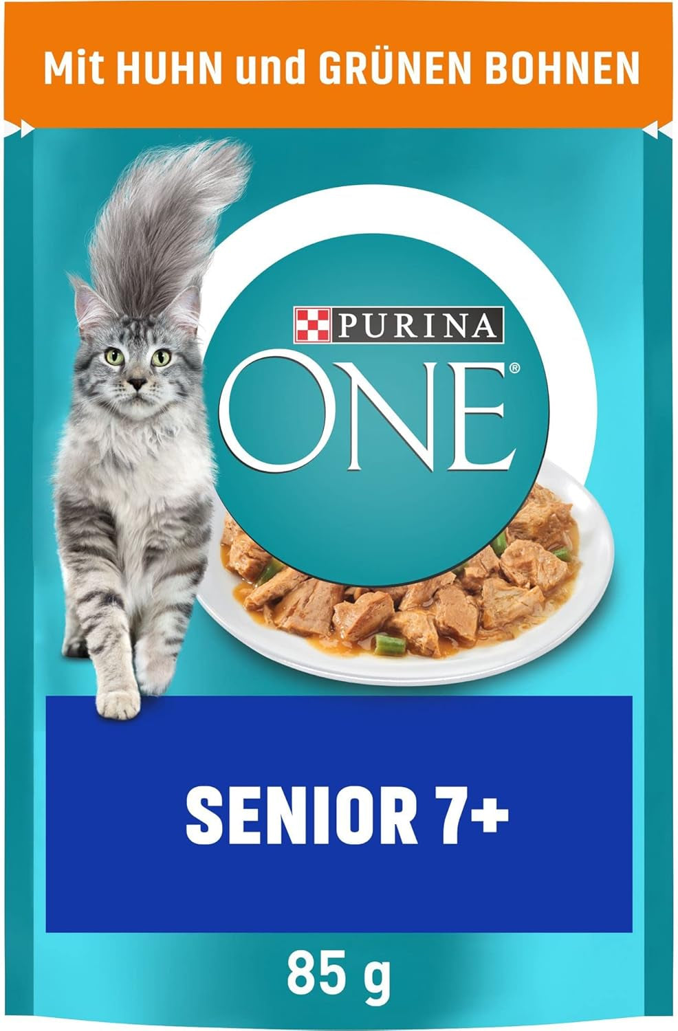 PURINA ONE Senior 7+ nourriture humide pour chat, morceaux tendres en sauce au poulet, paquet de 26 (26 x 85g)