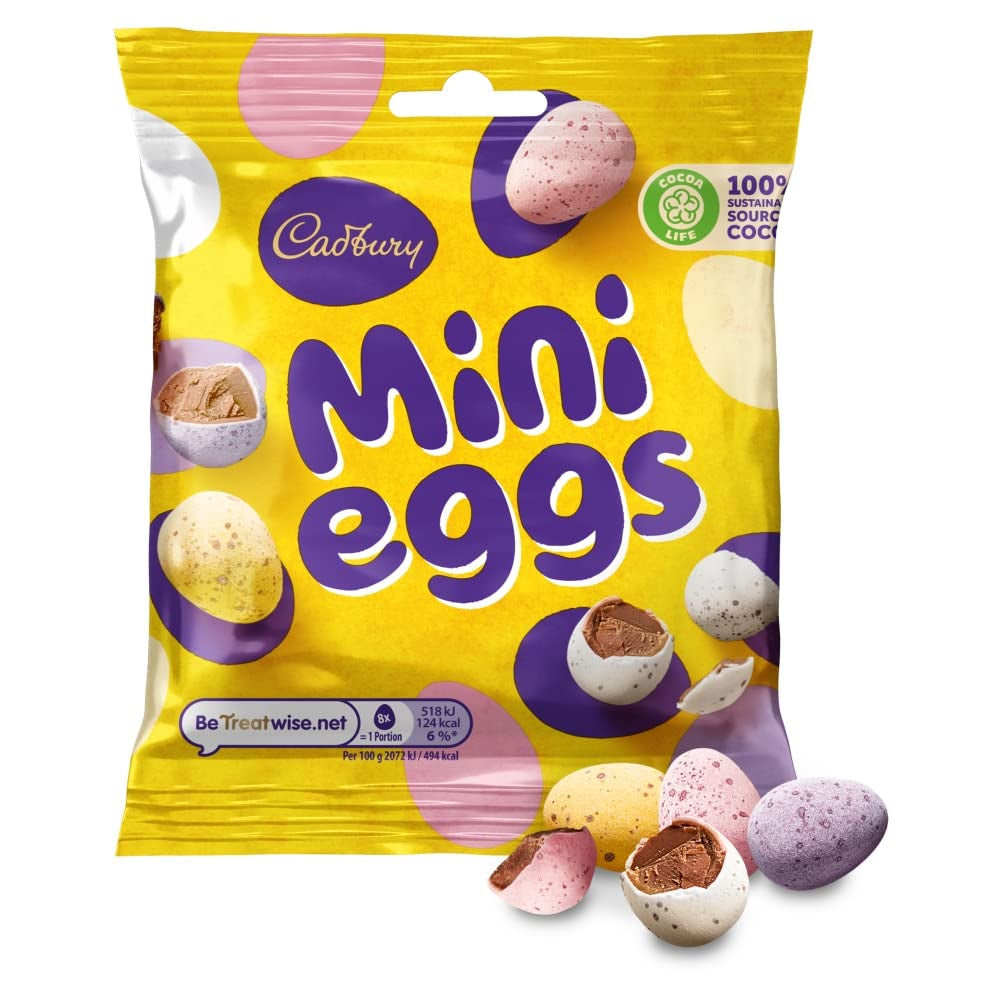 Sachet solide de petits œufs en chocolat (80g) dans un plateau de sucre croquant (Easter Forms)