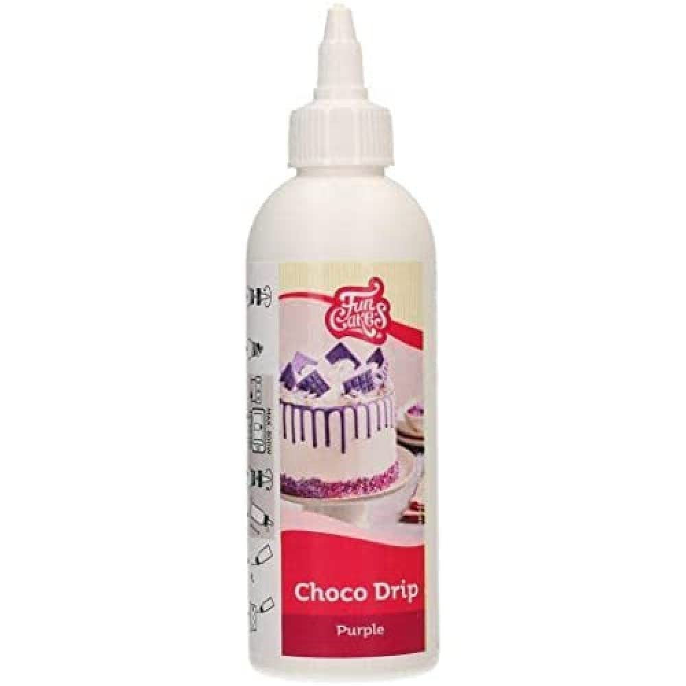 Funcakes Choco Drip Lila : Köstlicher Gesmack, Einfach Zu Verbenen, Perfekt Für Tropfkuchen, Drip Gesmack Nach Schokolade. Wiederverschließbare Packung 180 G. Mélange pour la pâtisserie et la cuisson Naty Shop Default Title