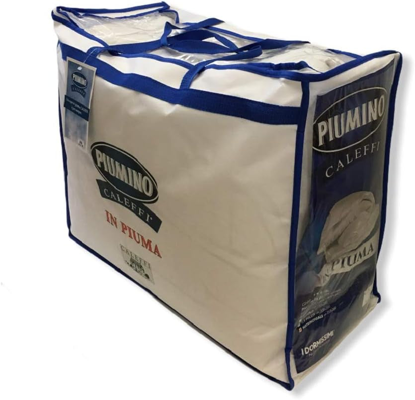 Caleffi Doudoune plume Pium, coton, lit simple, lit français Couettes et couettes Naty Shop Multicolore 160 X 190 Cm