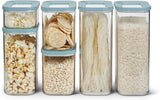 Mepal Lot de 6 Bocaux de Conservation avec Couvercles - Récipients Alimentaires Rectangulaires - Organisateur de Cuisine en Plastique - Récipients de Conservation Hermétiques - 2x 2000ml, 2x 1000ml, 1x 1500ml & 1x 425ml - Blanc Naty Shop Boîtes de Conservation Alimentaires Nordic Green 6 Pièces