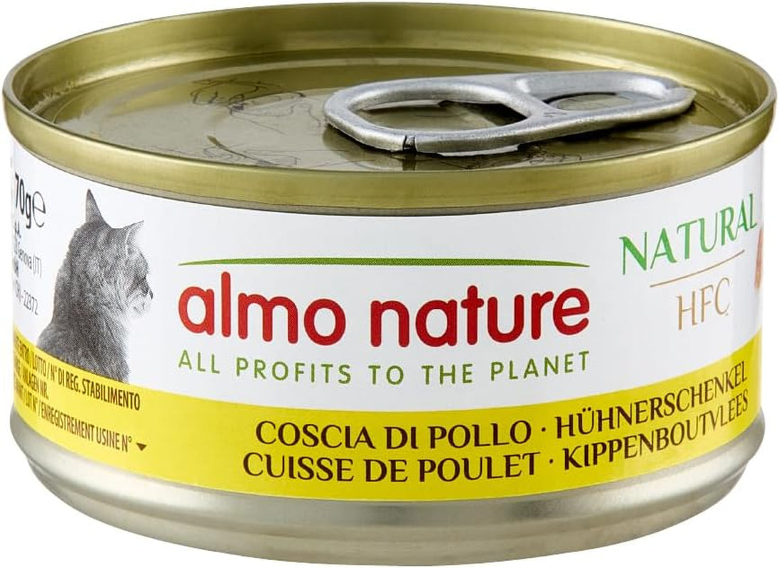 Almo Nature HFC Nourriture humide naturelle pour chat - Recettes assorties au poulet - 6 x 70g