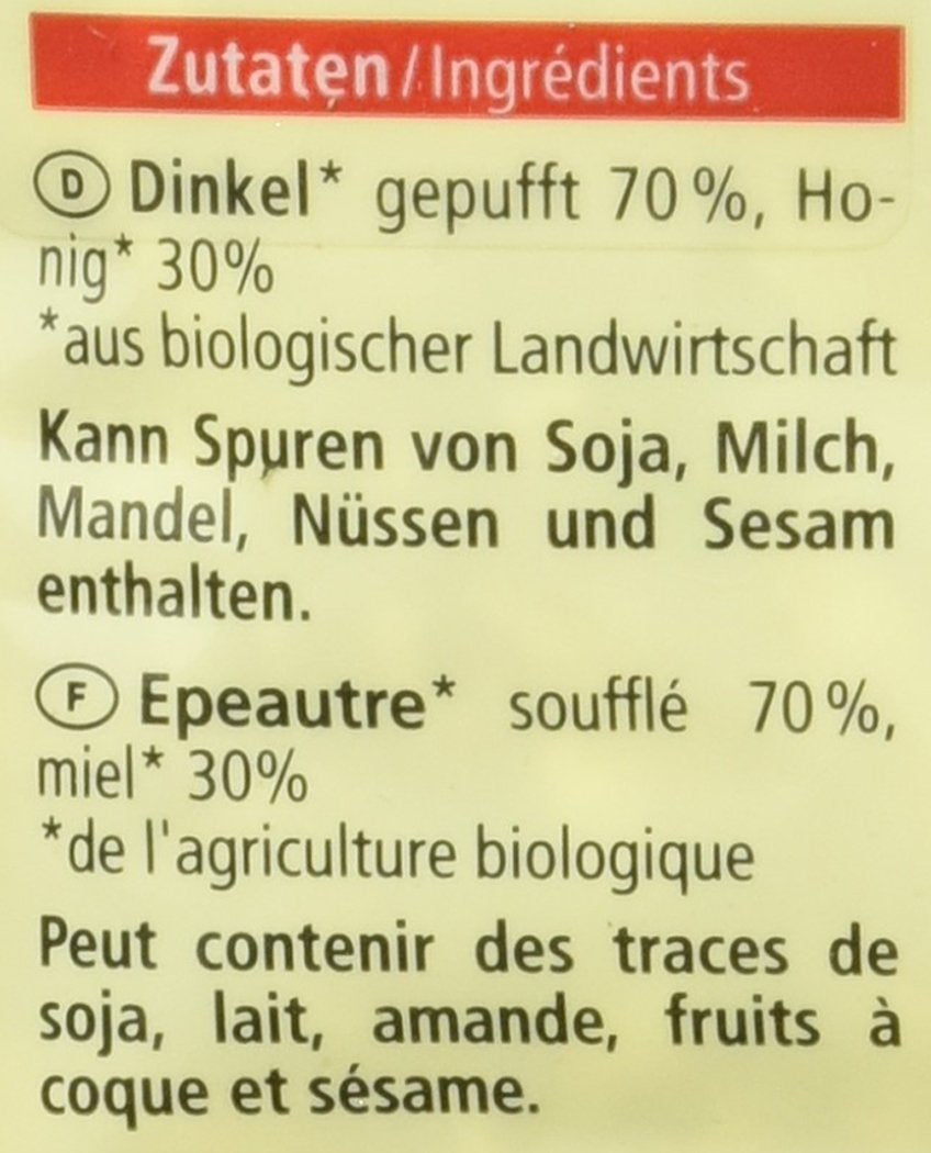 Bio Dinkel Gepuft, 200G Céréales Naty Shop