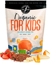 VITSTORM® BIO TEE Mom & Kids - Thé pour femme et allaitement - Rooibos, pomme, fenouil, mélisse, alchémille, fraise - Thé relaxant - Fruité et délicieux - Sans caféine - Tisane 100 g