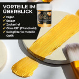 He-Ju Colorant Alimentaire Liquide Or Métallisé 25 ml, Paillettes Comestibles pour Boissons et Aliments (Or Métallisé, 25 ml)