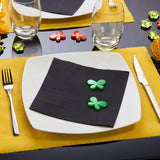 - Serviettes en papier Tex Touch - Noir - Serviettes certifiées Fsc® - Recyclables et Biodégradables - Lot de 40 grandes serviettes noires 38 X 38 Cm