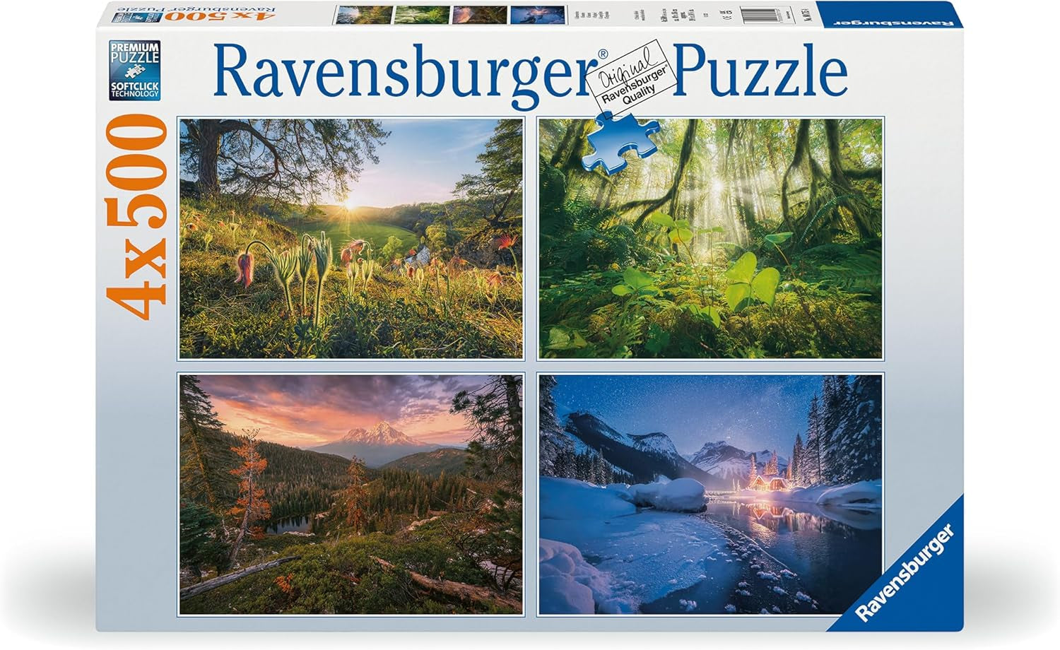Ravensburger Puzzle - 4 Saisons - Puzzle 4X 500 pièces pour adultes et enfants à partir de 12 ans Puzzle Naty Shop Titre par défaut