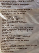 Pâtes spirales aux grains entiers, 500 g