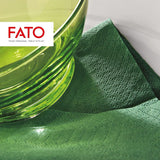 , Serviettes en papier jetables, idéales pour les déjeuners et les buffets décontractés, paquet de 50 serviettes, taille 33 x 33, 4 plis, 2 épaisseurs, vert forêt, papier 100 % pure cellulose, certifié FSC