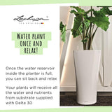 LECHUZA DELTA Premium 30 blanc brillant 15500