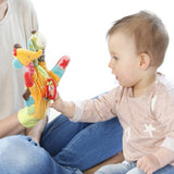 Fehn Play Glove Safari - Marionnettes à doigts pour bébé - Singe et éléphant pour saisir et faire des bruits - Livre d'images doux Bruno - Livre tactile pour enfants avec motifs d'animaux Jouets pour bébés Naty Shop