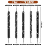 5 pièces d'outils de pointage de conception d'ongles, outil de travail de peinture, pointe de broche, outil de marbrage, outil de marbrage pour manucure de vernis à ongles, noir