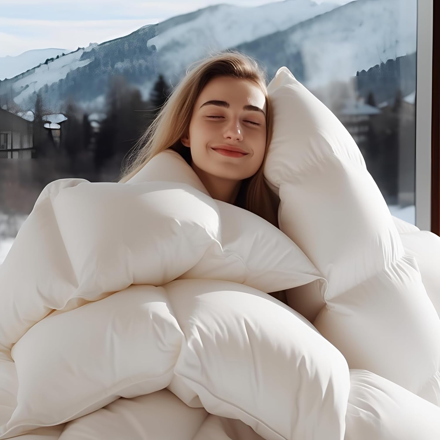 Couette Duvet 135X200 Toutes Saisons 100% Coton Couette 4 Saisons 135 X 200 Avec Duvet D'oie Et Plumes Haute Moelleuse 3D Baffle Box Couettes Et Couettes Chaleur Moyenne Naty Shop Simple 135 X 200 Cm
