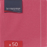 - Serviettes en papier Tex Touch - Coloris rose - Serviettes certifiées Fsc® - Recyclables et biodégradables - Paquet de 50 serviettes roses format 24 X 24 Cm