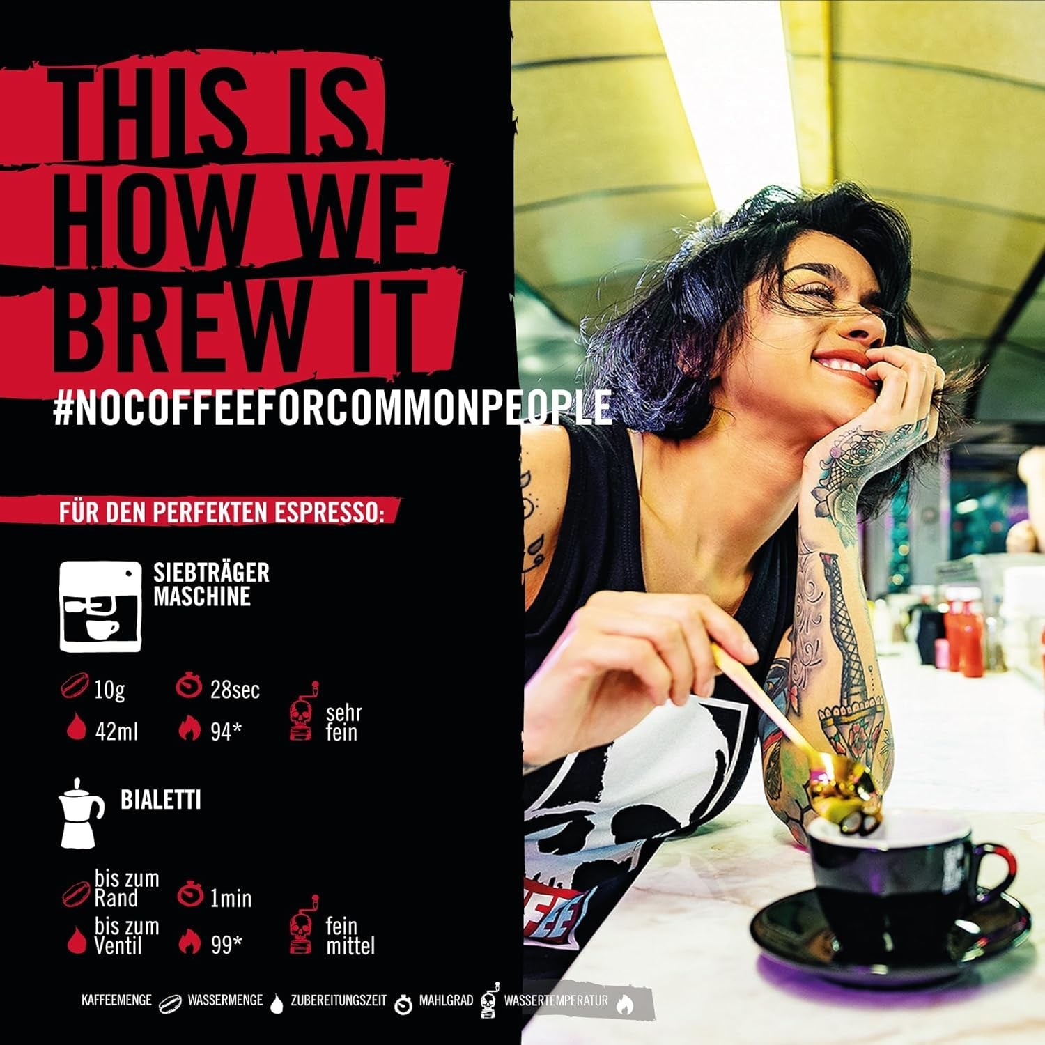DEAD OR ALIVE Espresso No3 - Starke Espressobohnen 1kg - 100% Robusta - Kaffeebohnen für Kaffeevollautomat und Espressomaschine - Ganze Bohnen mit viel Koffein aus Italien - Café en grains