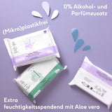 Naïf - Lingettes humides avec lotion sans plastique - 1296 pièces (24 paquets de 54 lingettes) - pour bébés et enfants - Fesses, corps et visage de bébé - à l'Aloe Vera et au Bambou - 0% Parfum et Alcool