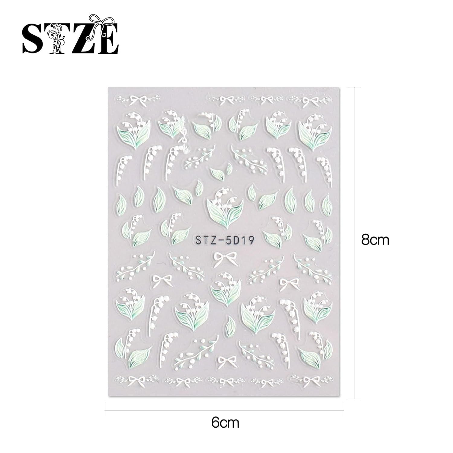 JMEOWIO Autocollants de manucure 3D pour ongles, fleurs, autocollants pour nail art, autocollants auto-adhésifs, bandes stéréoscopiques 5D, décoration de fleurs d'été, design de manucure, 4 feuilles