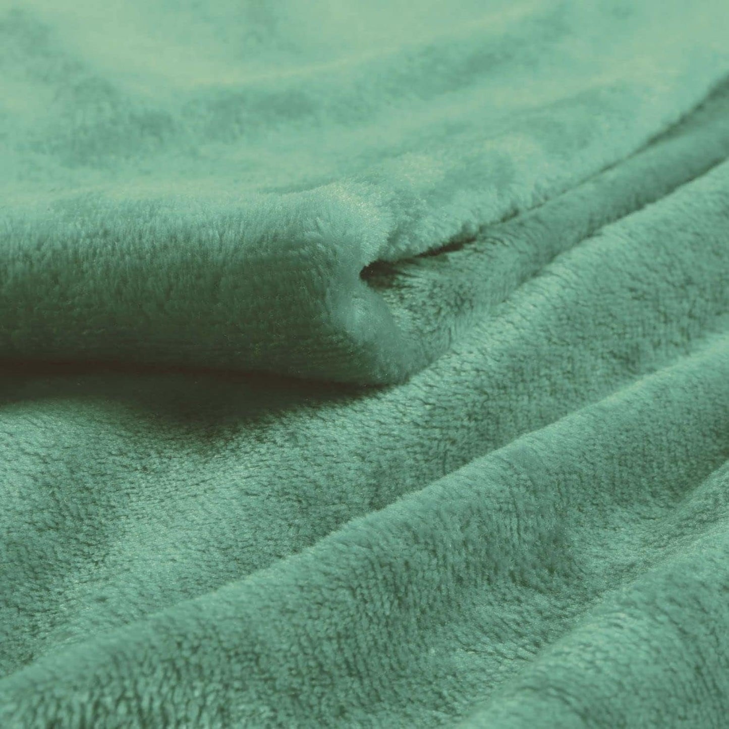 Douceur D'Intérieur, couverture flanelle, 125 X 150 Cm, sauge, flanelle Couettes et quilts Naty Shop