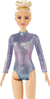 Barbie – série You Can Be Anything, cheveux blonds, accessoires de gymnastique rythmique, poupée incluse, jouet cadeau pour enfants de 3 ans et plus, GTN65
