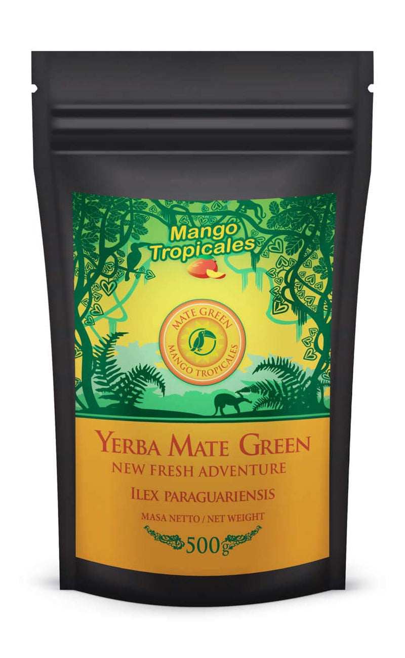 Service à Thé Yerba Mate ● Thé Mate Mangue Tropicales 500G ● Service à Thé Mate 4X25G ● Thé Mate aux Fruits ● Thé Yerba Mate à la Mangue, Ananas, Citron