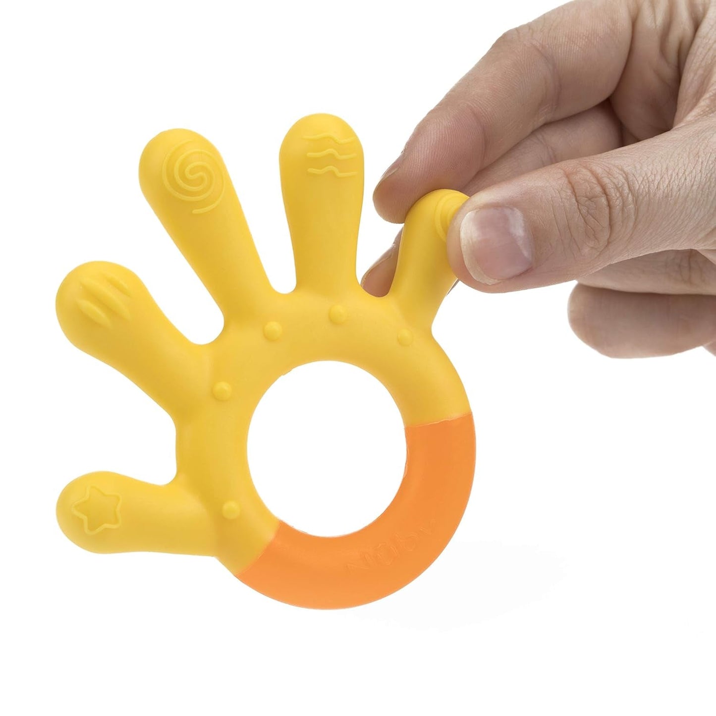 Nuby - Anneaux de dentition en 3 étapes – 3 anneaux de dentition pour stimuler les gencives et soulager la douleur de la dentition – Jouet de dentition pour bébé – Sans BPA – 3 mois et plus