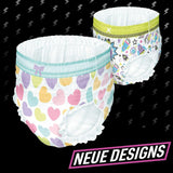 Pantalon de pyjama Hearts, sous-vêtement absorbant 9 nuits, 8 ans, 27kg-43kg, Protection contre les fuites toute la nuit