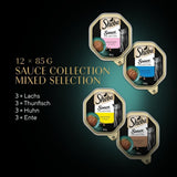 Plateau de collecte de sauce Sheba Multipack, variété fine MSC, 4x12x85g