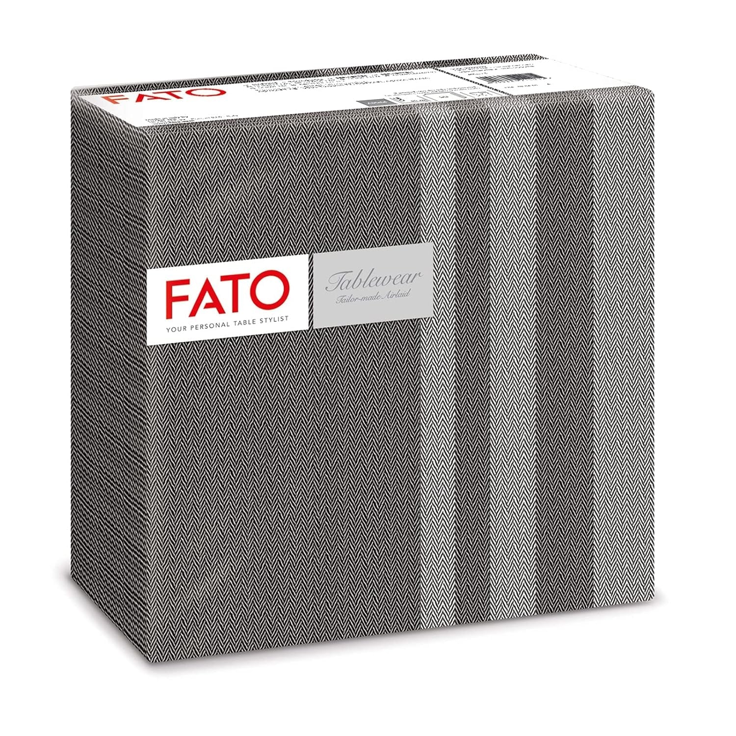 Fato - Serviettes en papier sec, airlaid, effet textile, paquet de 50 serviettes, 40X40 pliées en format 4, Tropicana Decor