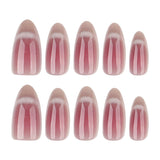 Moonglow Faux Ongles Magnétiques Courts, Rose Amande Rouge Dégradé Paillettes Oeil de Chat avec Colle, Rose Rouge Ombre Paillettes Photothérapie Ongles Artificiels pour Femmes et Filles