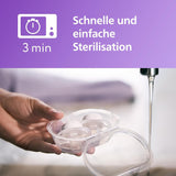 Philips AVENT Ultra Start Night Sucette, Sucette orthodontique pour nouveau-nés, Brille dans le noir, Sans BPA, avec récipient de stérilisation, Lot de 2, Lune, Étoile, SCF075/07