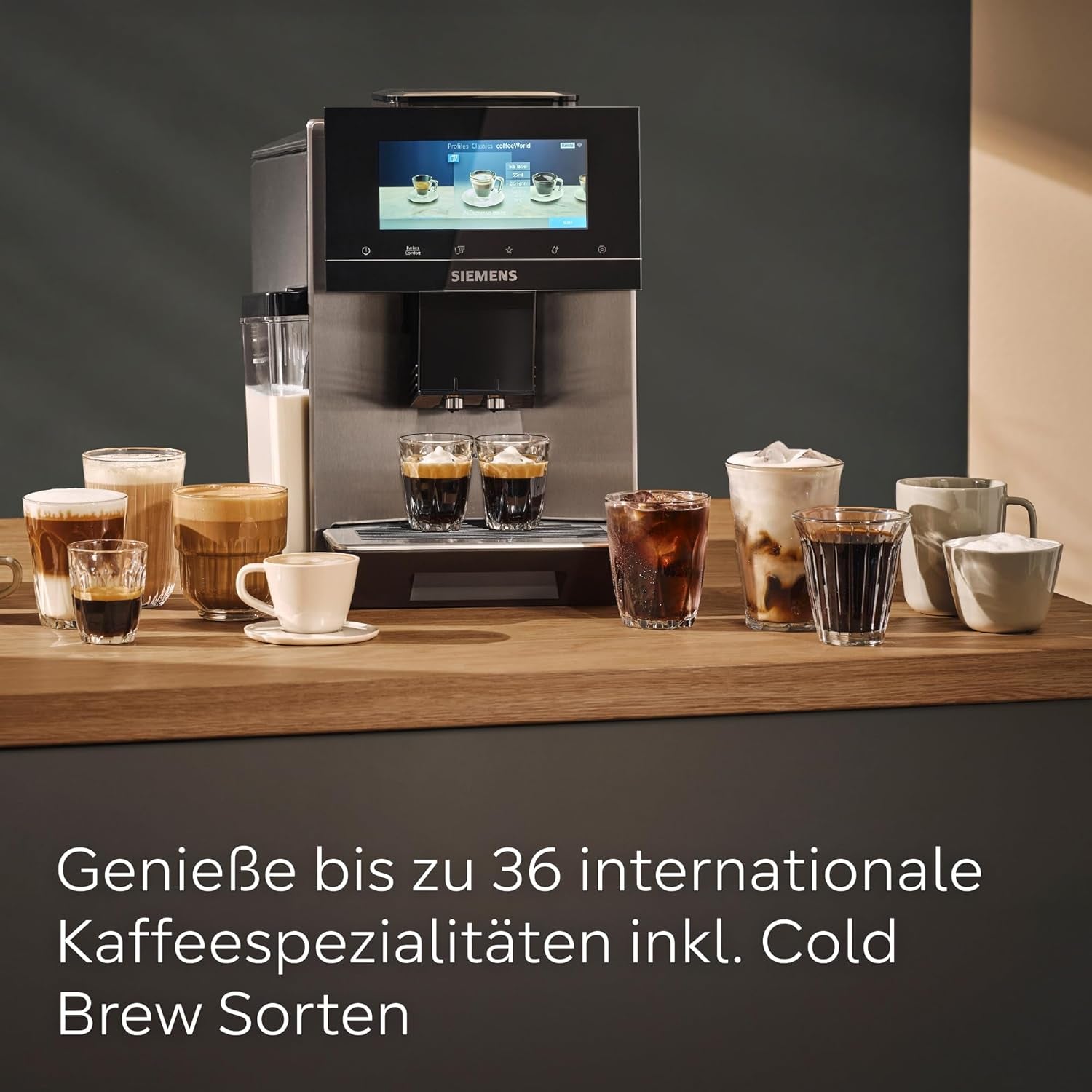 Siemens EQ900 TQ903D03 Machine à expresso automatique, contrôle par application, écran tactile intuitif, mode Barista, AromaBoost, réduction du bruit, broyeur Premium, nettoyage automatique à la vapeur, 1500 W, acier inoxydable
