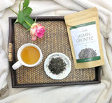 Thé au jasmin en vrac 100g, Thé vert à la fleur de jasmin naturellement aromatisé, Thé vert au jasmin au goût de jasmin prononcé, Thé vert Teaclub