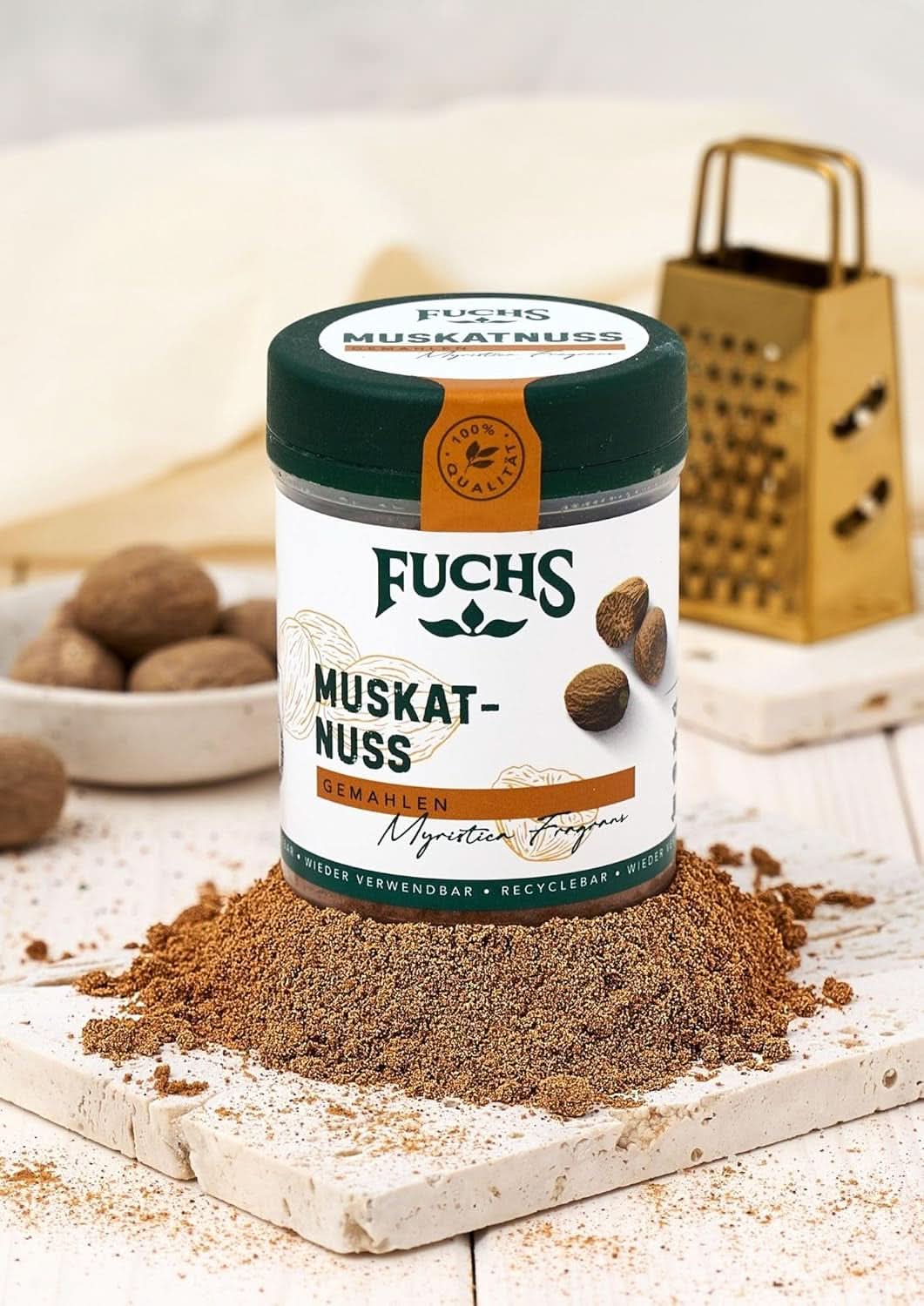 Fuchs Noix de muscade moulue, 50 grammes Condiments Naty Shop
