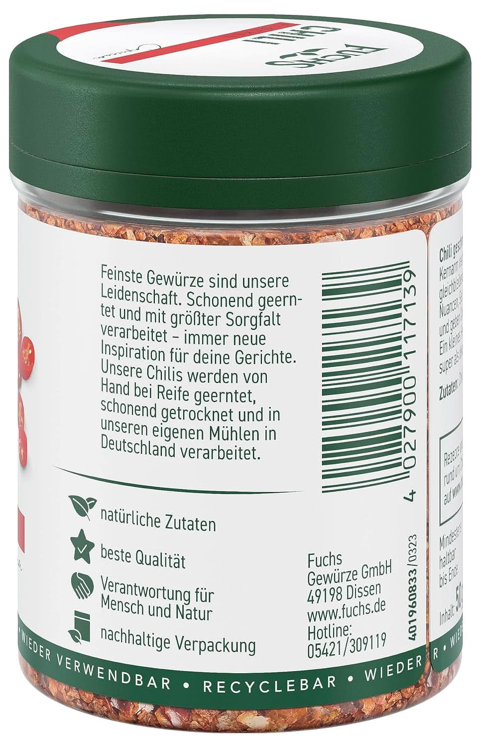 Flocons de piment Fuchs, 50 grammes Condiments Naty Shop