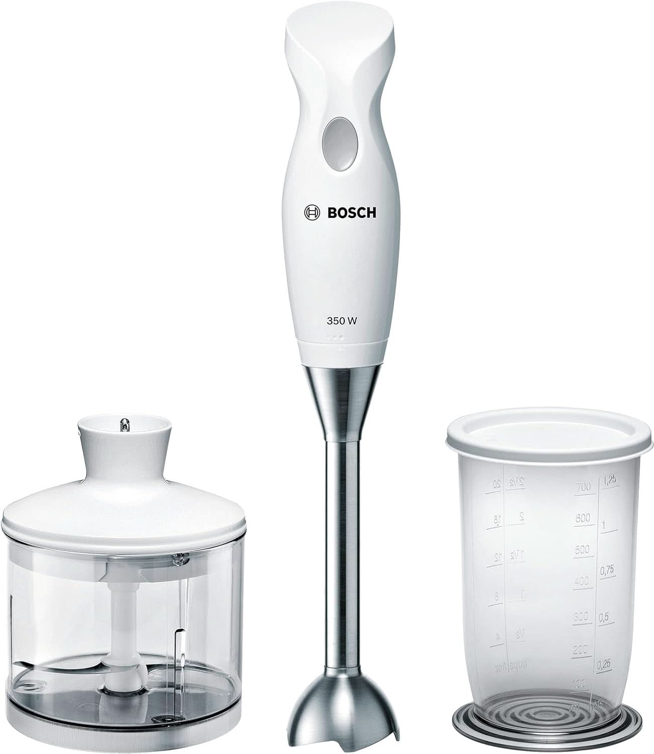Haushaltsgeräte MSM6B500 Batteur sur socle, 350 W, Argent/Blanc Cuisine Naty Shop