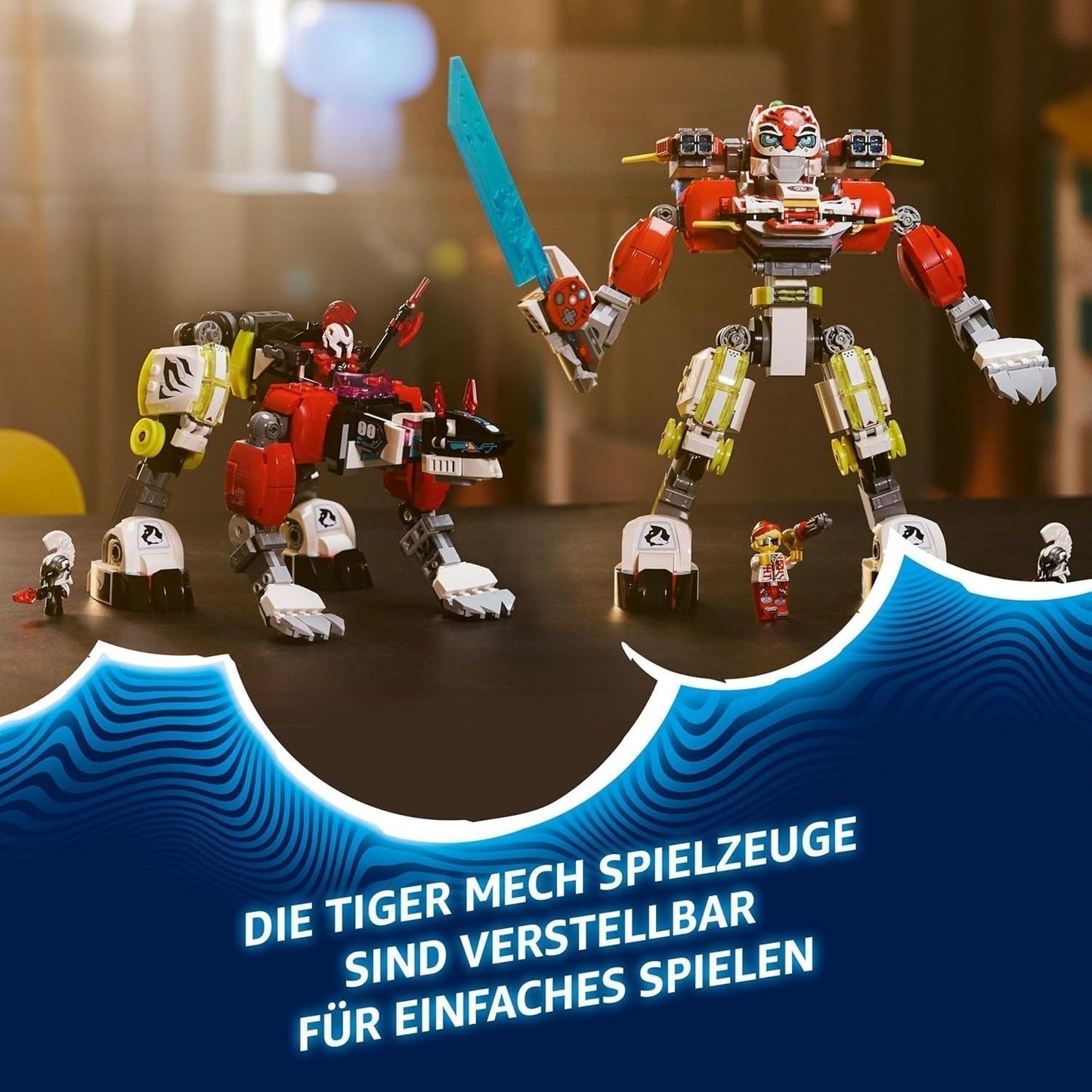 LEGO Dreamzzz Le robot tigre de Cooper et la voiture Hot Rod de Zero, voiture jouet pour enfants, cadeau pour garçons et filles de 9 ans, ensemble de jeu 2 en 1 avec robot et figurines 71497 Jeux de construction Besuche den LEGO-Store