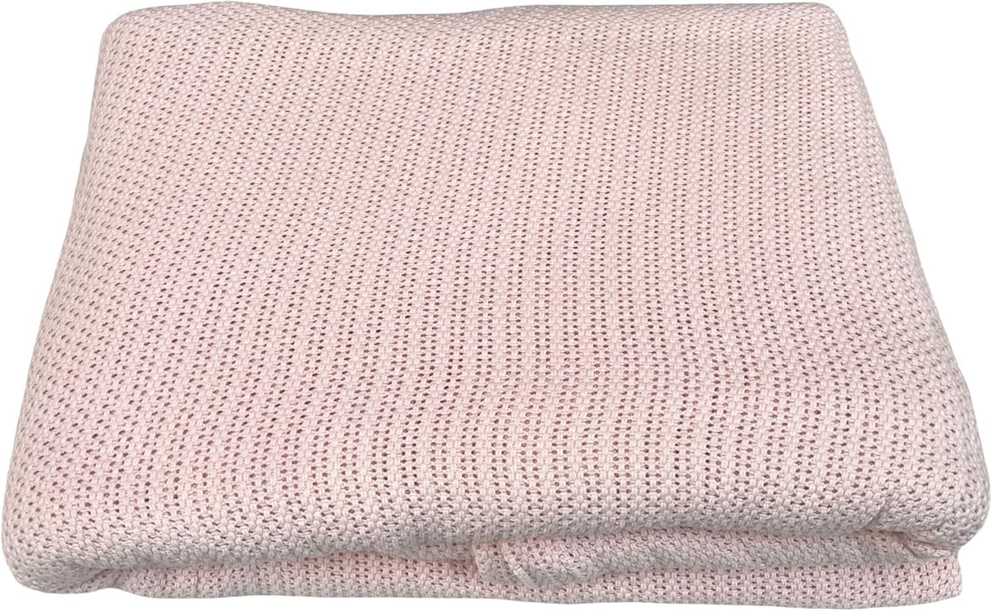 Family Bedding Couverture cellulaire rose pour lit double, coton, grand couvre-lit, réversible, légère, thermique, douce, couverture cellulaire traditionnelle, 230 x 230 cm Couettes et couettes Naty Shop