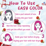 Teinture capillaire temporaire rose lavable Couleur de cire temporaire pour cheveux Coiffure naturelle Pommade Teinture capillaire lavable pour hommes femmes Fête Cosplay Halloween Noël Coloration capillaire Naty Shop