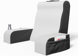 Oreiller de lecture compensé, oreiller de dossier de lit, oreiller de bras pour télévision, livres, jeux, chambre à coucher, soutien du dos (gris/blanc, standard)