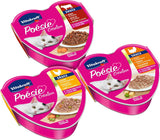 Vitakraft Poésie Création, Tender Selection, Nourriture humide pour chat, Nourriture humide pour chat en sauce, au poulet, à la dinde, au bœuf, sans sucre ajouté et sans céréales (1 paquet de 6 x 85g)