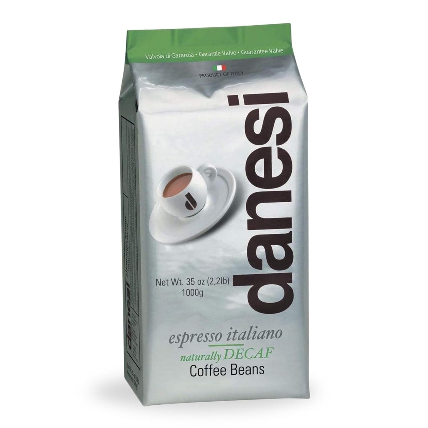 Danesi Decafeinato (décaféiné), haricots, 1 paquet (1 x 1 kg)