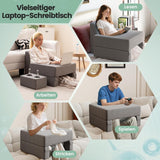 Oreiller de lecture pour lit et canapé, coussin de livre, librement combinable avec porte-boisson et housse lavable, oreiller de bureau réglable pour ordinateur portable pour lire, jouer, travailler, écrire (gris)