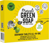 Marcel'S Green Soap Pastilles Lave-Vaisselle Tout-En-Un - Pamplemousse & Citron Vert - 25 pièces Détergents de Cuisine Naty Shop