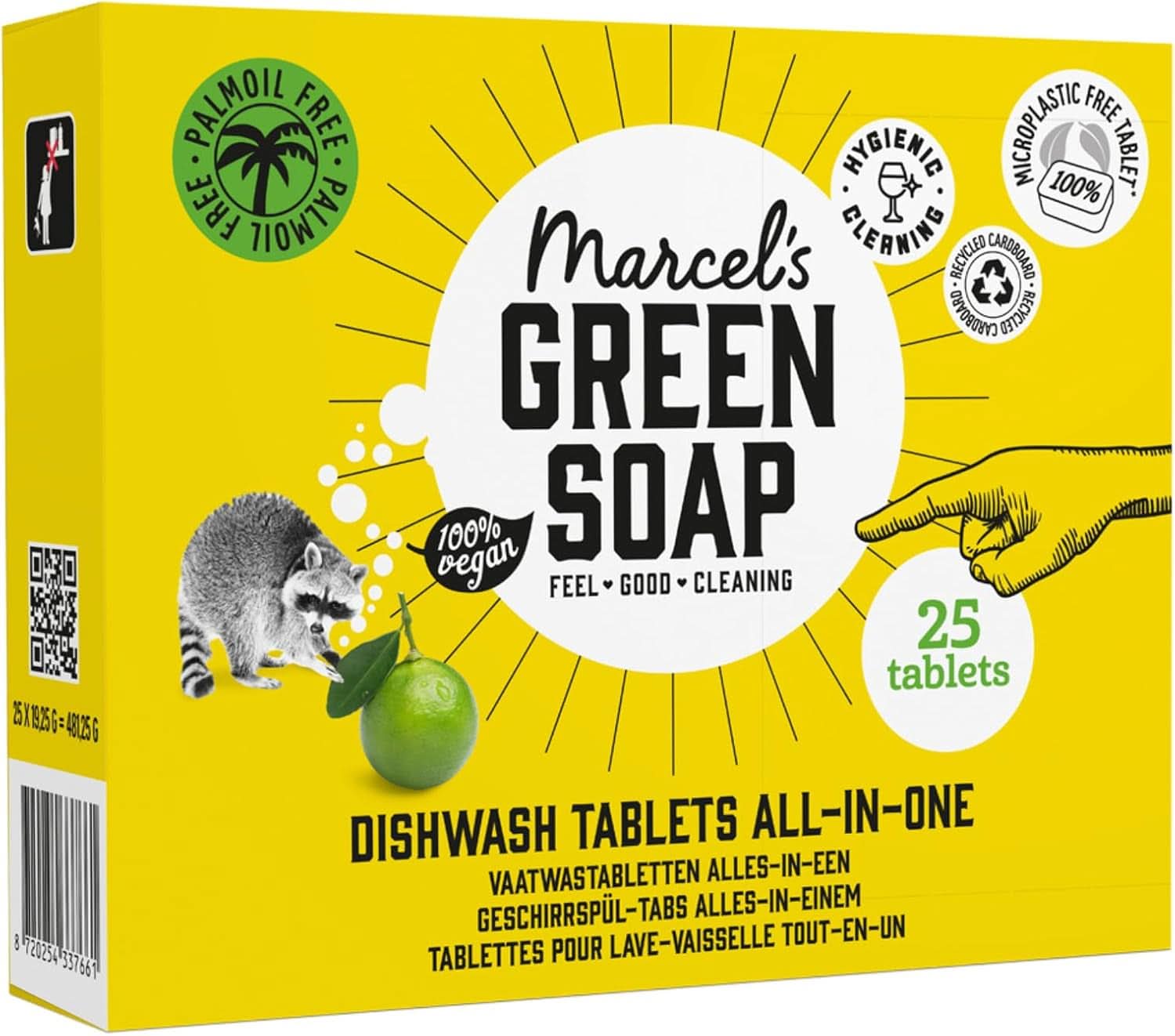 Marcel'S Green Soap Pastilles Lave-Vaisselle Tout-En-Un - Pamplemousse & Citron Vert - 25 pièces Détergents de Cuisine Naty Shop